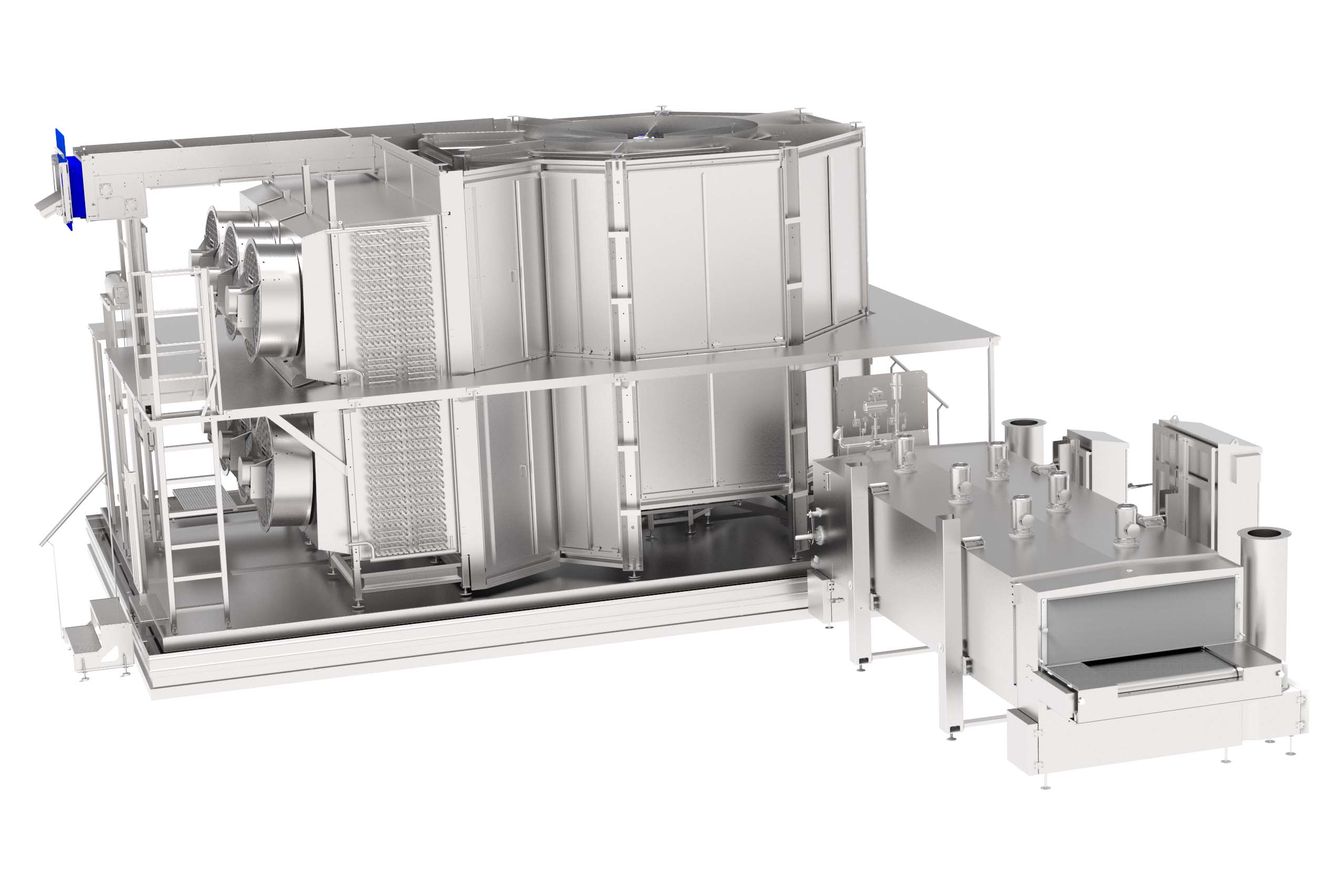 Spiral and tunnel freezer combined