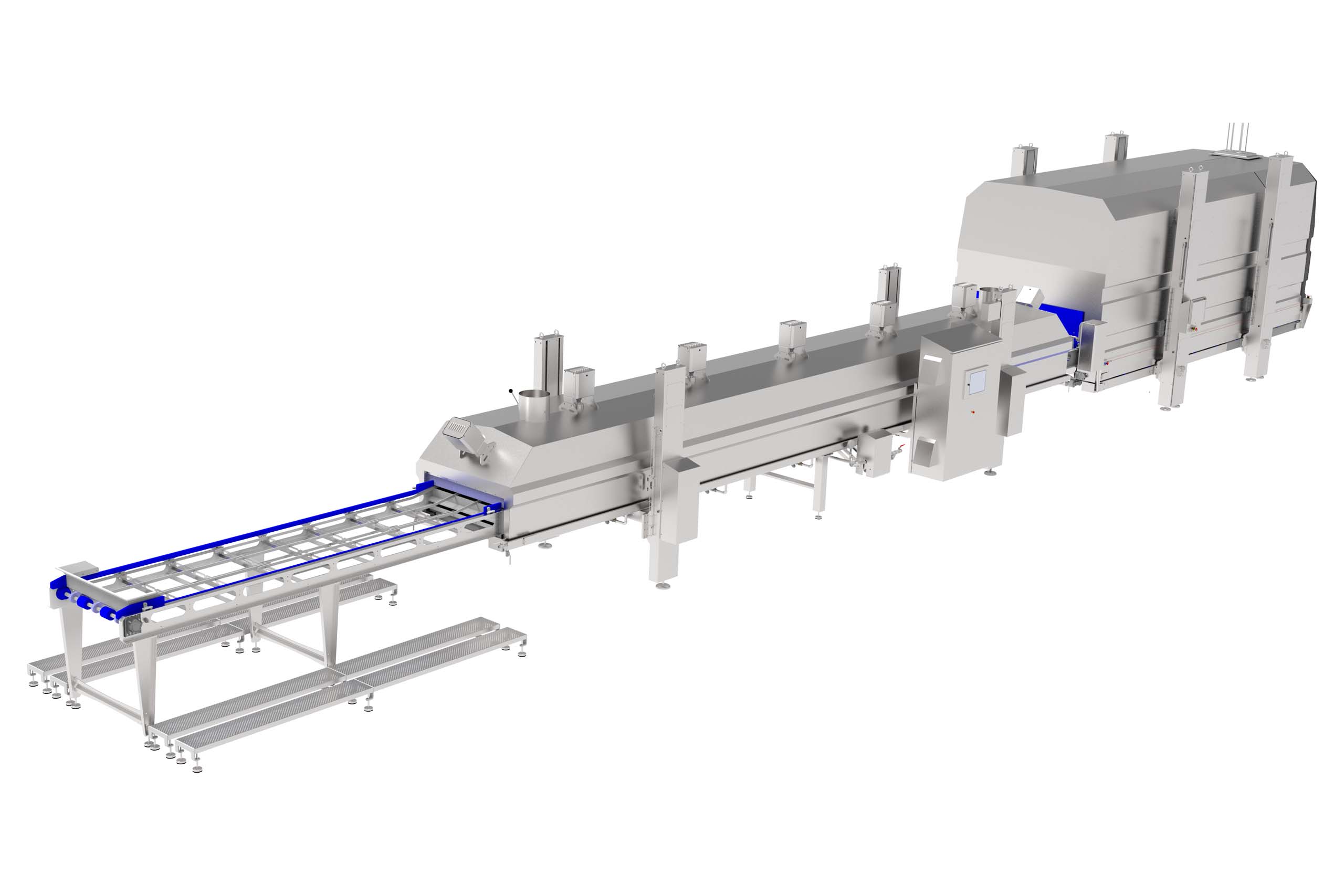 Crust and tunnel freezer with conveyor